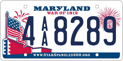 MD license plate 4AA8289