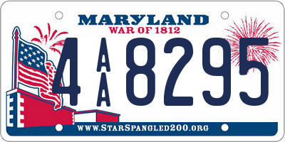 MD license plate 4AA8295