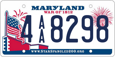 MD license plate 4AA8298