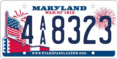MD license plate 4AA8323