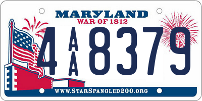 MD license plate 4AA8379