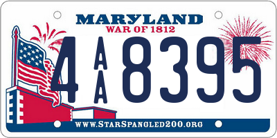 MD license plate 4AA8395