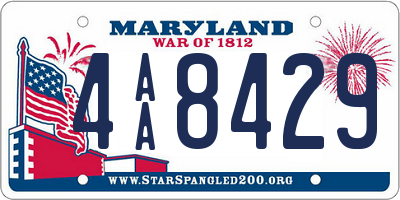 MD license plate 4AA8429