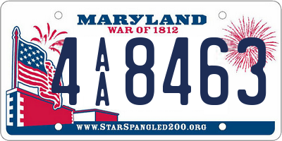 MD license plate 4AA8463