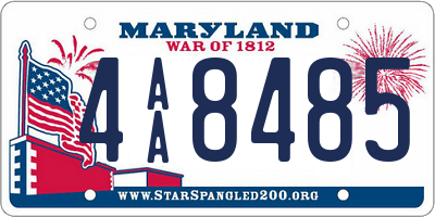 MD license plate 4AA8485
