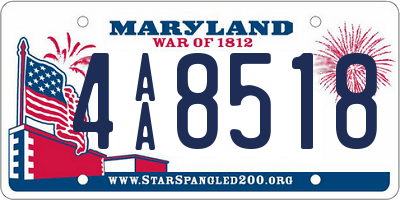 MD license plate 4AA8518