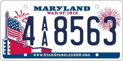 MD license plate 4AA8563