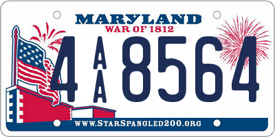 MD license plate 4AA8564