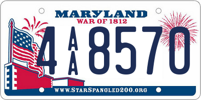MD license plate 4AA8570