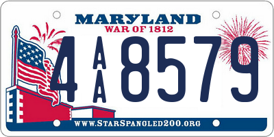 MD license plate 4AA8579