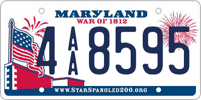 MD license plate 4AA8595