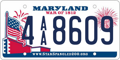 MD license plate 4AA8609