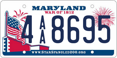 MD license plate 4AA8695
