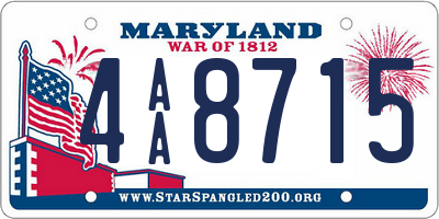 MD license plate 4AA8715