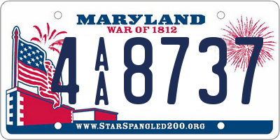 MD license plate 4AA8737