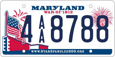 MD license plate 4AA8788