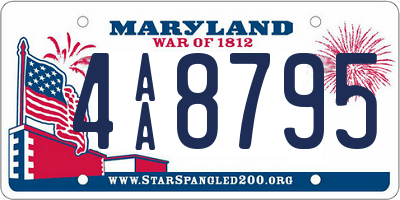 MD license plate 4AA8795