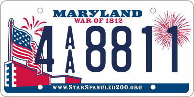 MD license plate 4AA8811