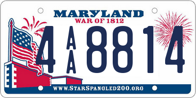 MD license plate 4AA8814