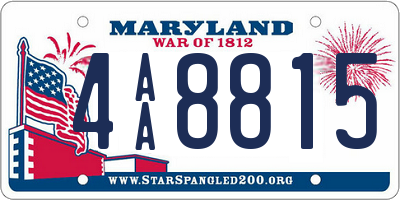 MD license plate 4AA8815