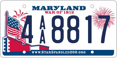 MD license plate 4AA8817