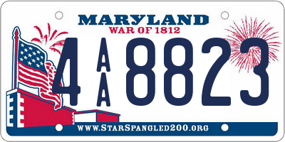 MD license plate 4AA8823