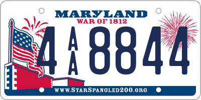 MD license plate 4AA8844