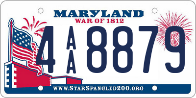 MD license plate 4AA8879