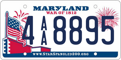 MD license plate 4AA8895