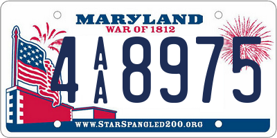 MD license plate 4AA8975