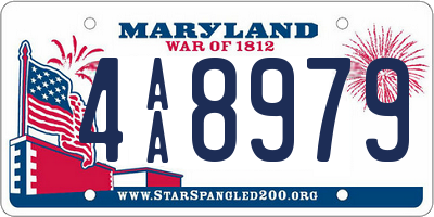 MD license plate 4AA8979