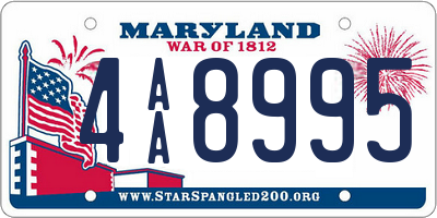 MD license plate 4AA8995