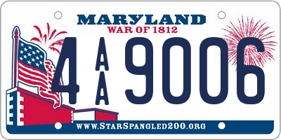 MD license plate 4AA9006