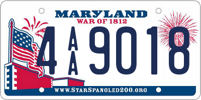 MD license plate 4AA9018