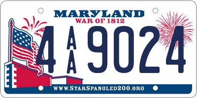MD license plate 4AA9024