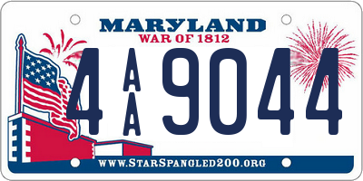 MD license plate 4AA9044