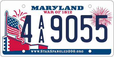 MD license plate 4AA9055