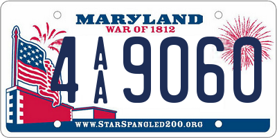 MD license plate 4AA9060