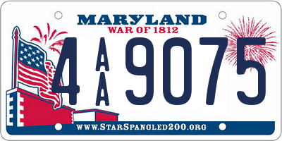 MD license plate 4AA9075