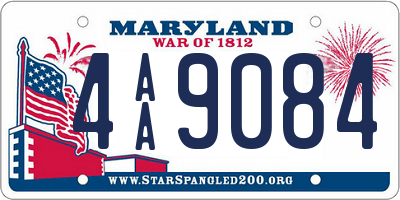 MD license plate 4AA9084