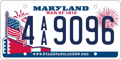 MD license plate 4AA9096