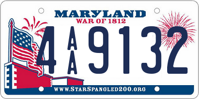 MD license plate 4AA9132