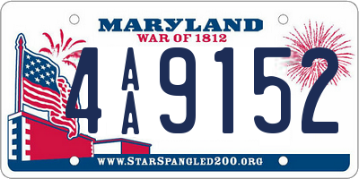 MD license plate 4AA9152