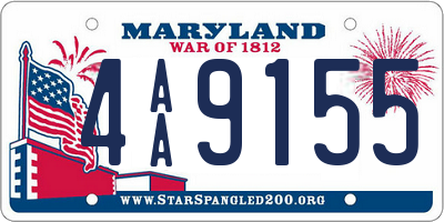 MD license plate 4AA9155