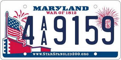 MD license plate 4AA9159