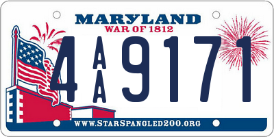 MD license plate 4AA9171