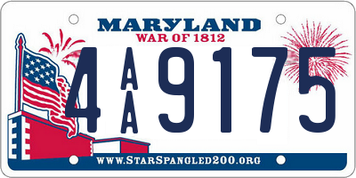 MD license plate 4AA9175
