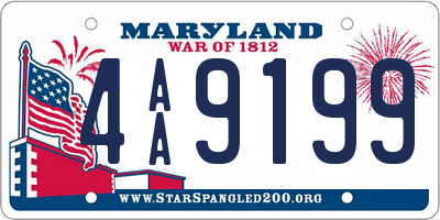 MD license plate 4AA9199
