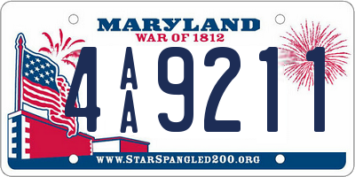 MD license plate 4AA9211