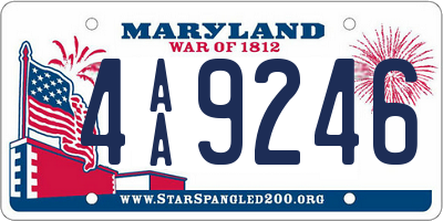 MD license plate 4AA9246